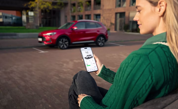 Aplicación MG iSMART Lite del MG ZS Hybrid+ Business de renting en Málaga